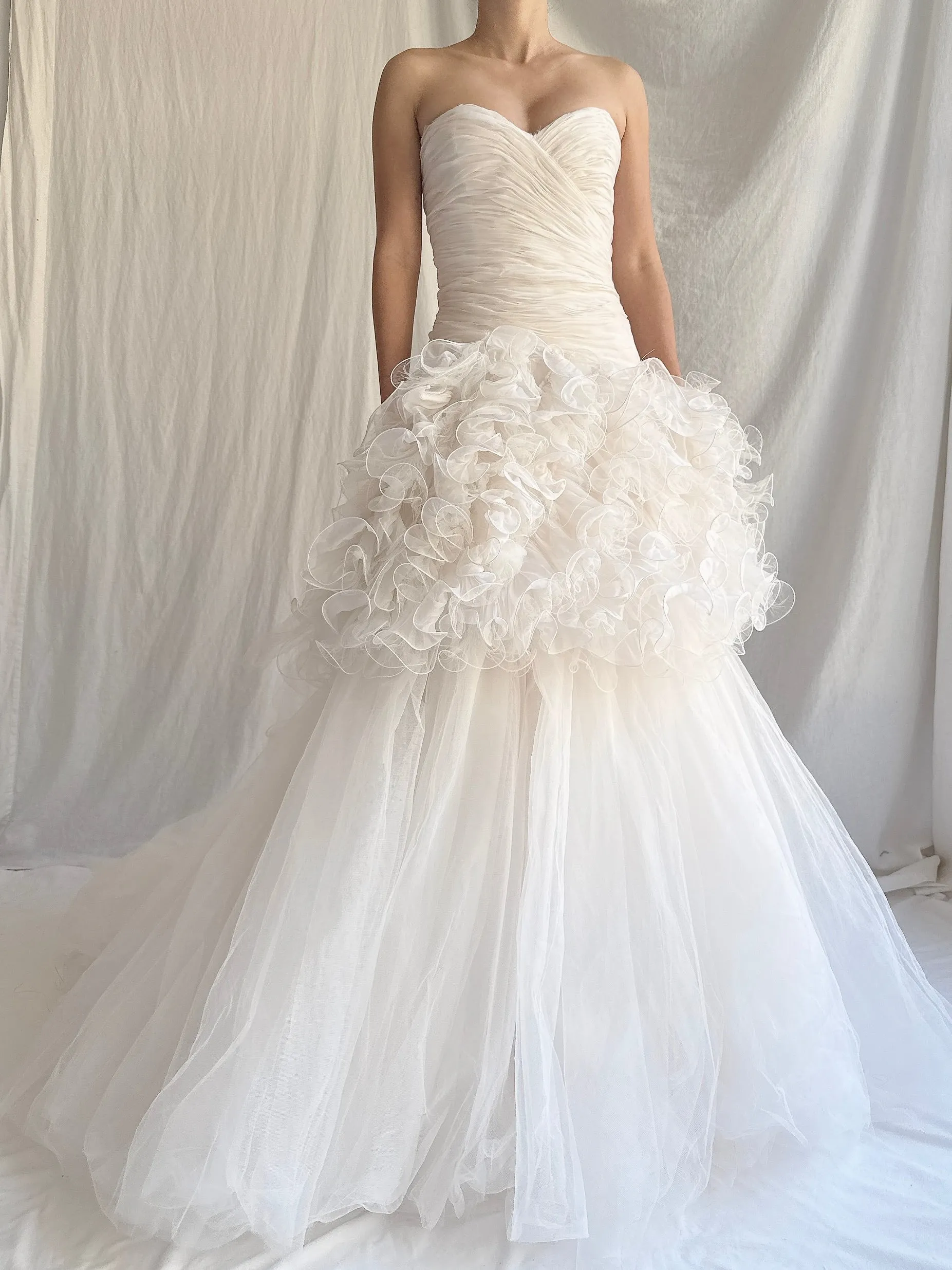Vintage Silk and Tulle Organza Oscar de la Renta Gown - XXS/0