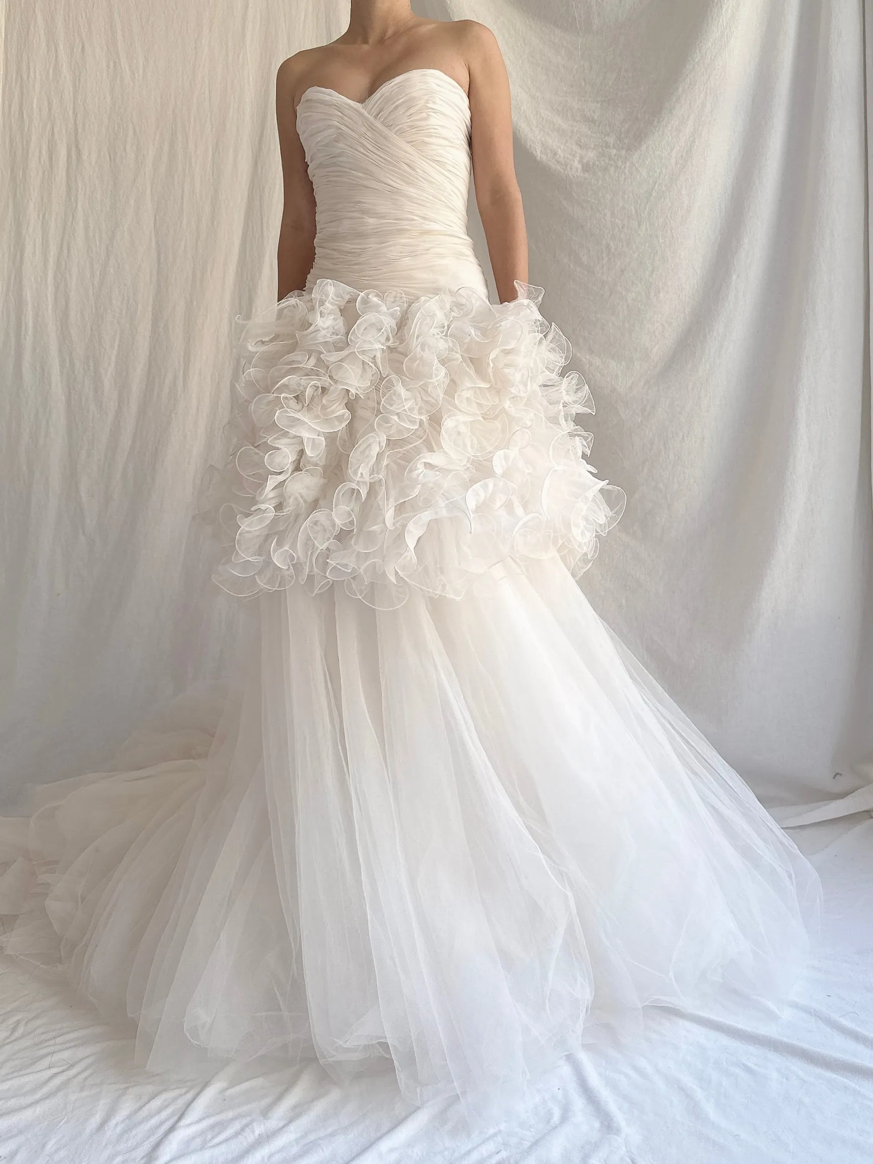 Vintage Silk and Tulle Organza Oscar de la Renta Gown - XXS/0