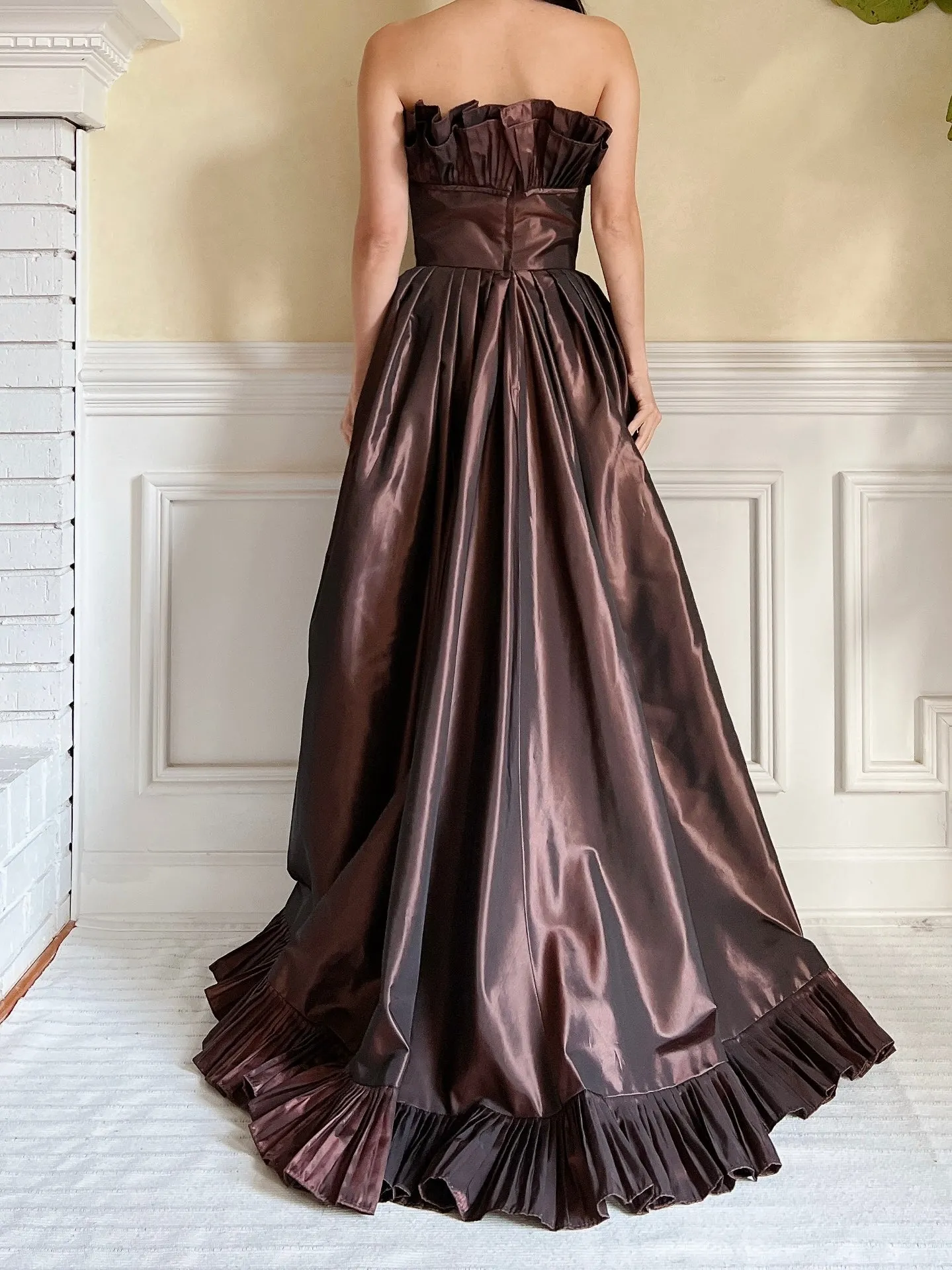 Vintage Victor Costa Pleated Bust Gown - XS/S