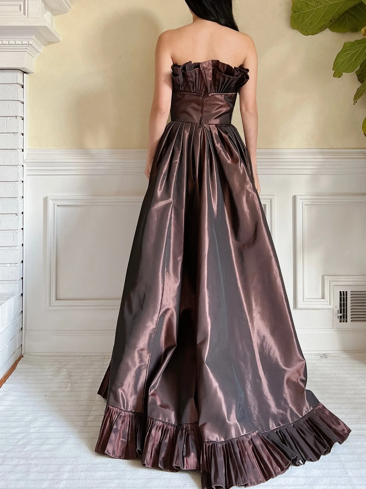 Vintage Victor Costa Pleated Bust Gown - XS/S