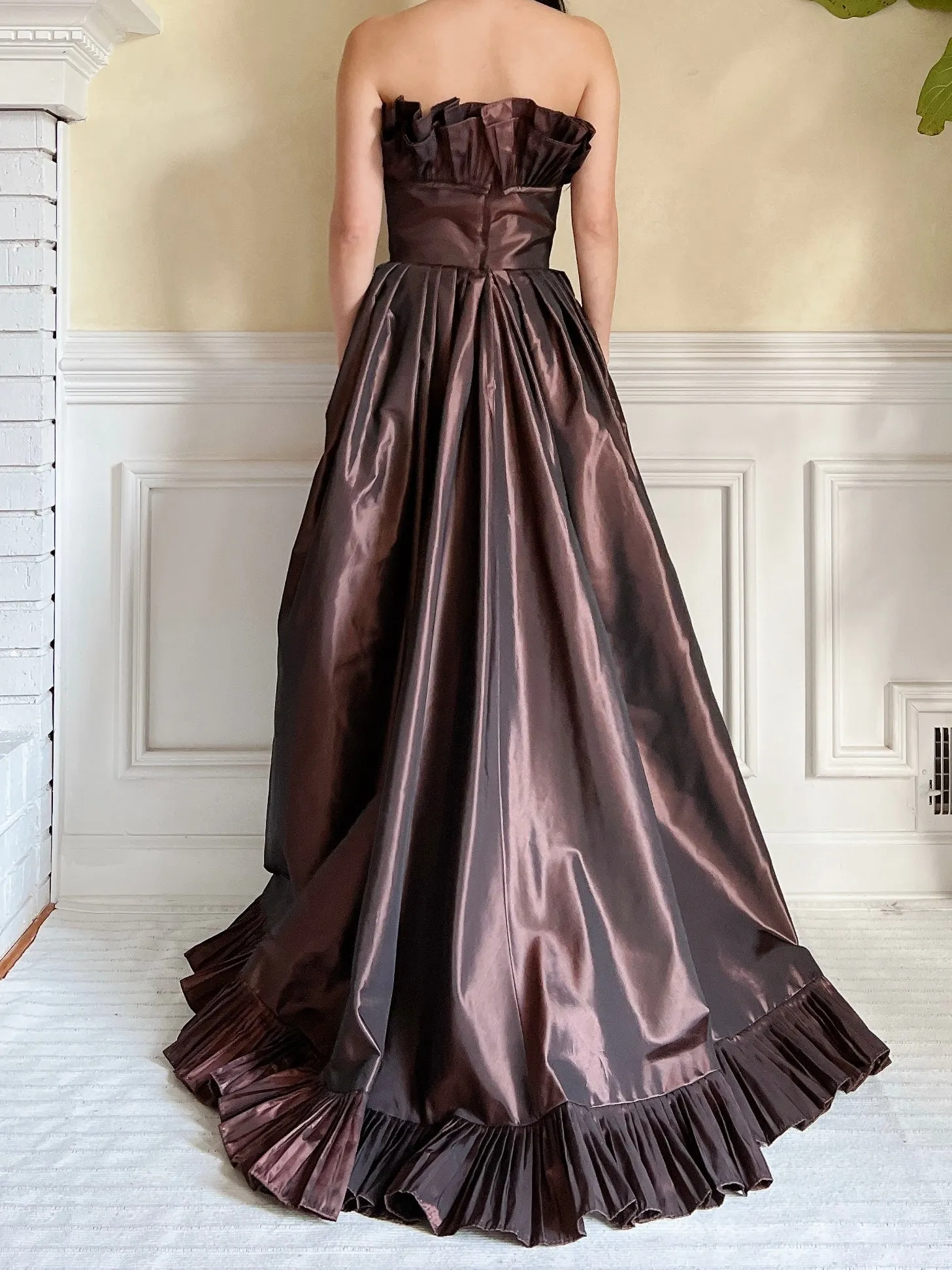 Vintage Victor Costa Pleated Bust Gown - XS/S